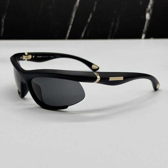 NEW BURBERRY BE4462 4186/87 BLACK UNISEX SUNGLASSES BURBERRY BE4462 418687